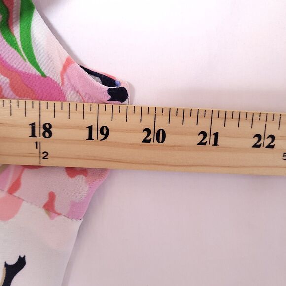 Tommy Hilfiger Dress 10 Floral Pink, Green Shift Sleeveless - Picture 7 of 10